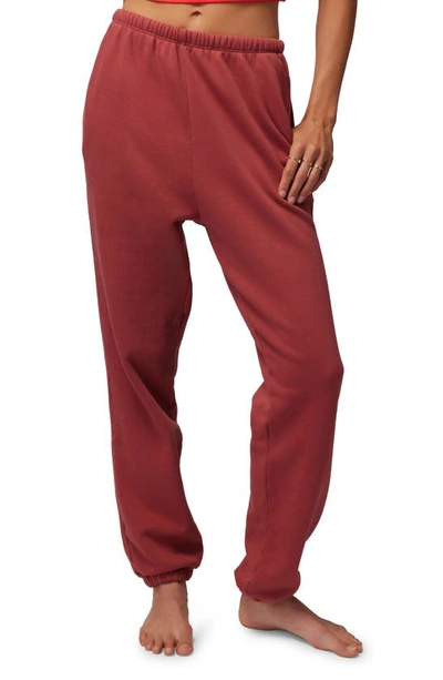 Spiritual Gangster Sol Cotton Sweatpants In Rosewood