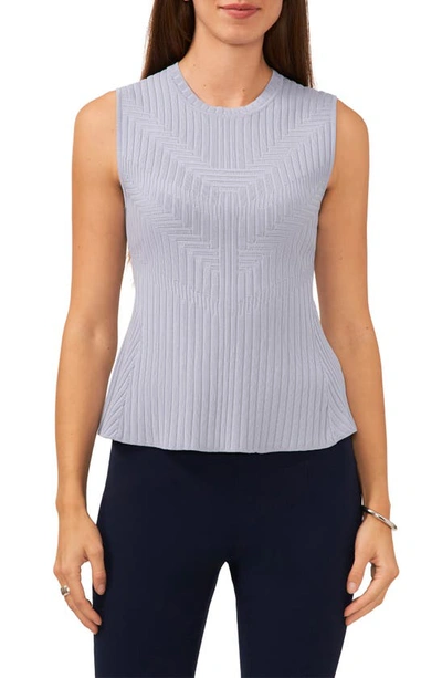 Halogen Sleeveless Peplum Sweater In Slate Blue