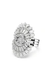 Swarovski Set Of 3 Idyllia Cubic Zirconia Cocktail Rings In Silver