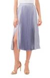 Halogen Pleated Slit Hem Midi Skirt In Slate Blue