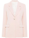 Lanvin Tailored Wool Blazer With Central Vent In Pink