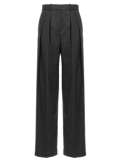 Theory Wool Trousers In Grey