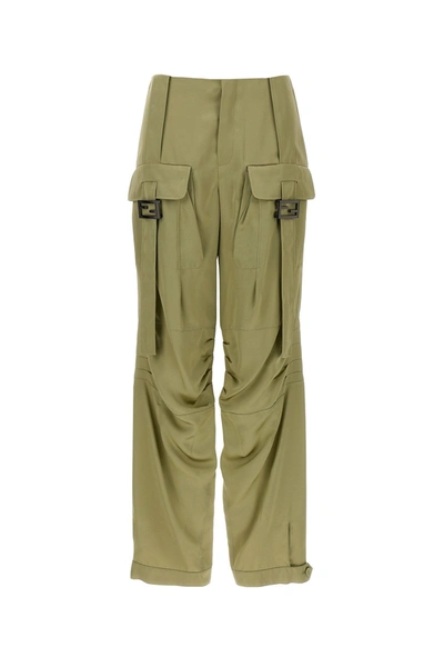 Fendi Women 'ff Baguette' Pants In Green