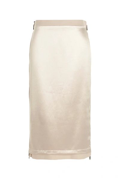 Fendi Midi Pencil Skirt Skirts Beige In Cream