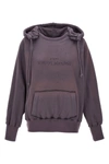 Maison Margiela Reverse-logo Cotton Hoodie In Purple