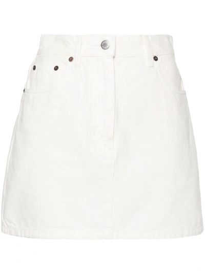Prada Denimi Mini Skirt In White