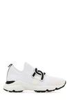 Tod's White Fabric Slip On Sneakers