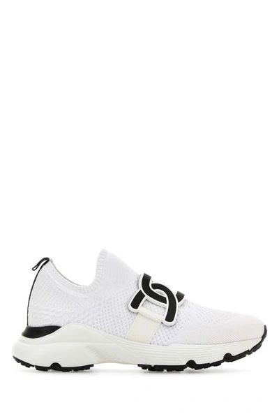 Tod's Breathable Mesh Kate Slip-ons With Pull Tab In Black,white