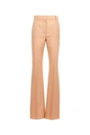 Valentino Wool Tailoring Pants With Pockets And Flared Leg In Cream