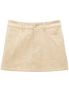 Filippa K Short Structured Skirt In 0027 Dark Yellow