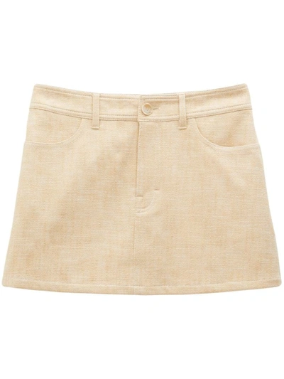 Filippa K Short Structured Skirt In Yellow