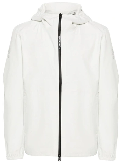 Woolrich Pacific Two Layers Hooded Jacket In White