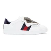 GUCCI GUCCI WHITE BOW ACE SNEAKERS,481154 DOP80