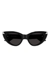 Alexander Mcqueen 50mm Cat Eye Sunglasses In Black