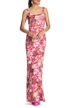 SACHIN & BABI LANA FLORAL SHEATH GOWN