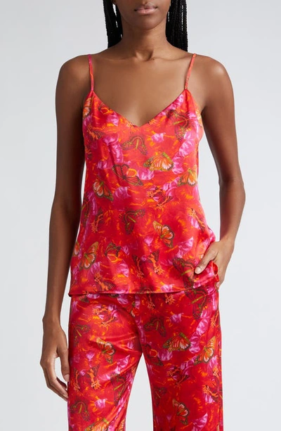 L AGENCE JANE BUTTERFLY PRINT CAMISOLE