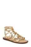 Sam Edelman Tianna Gladiator Sandal Gold Print In Gold