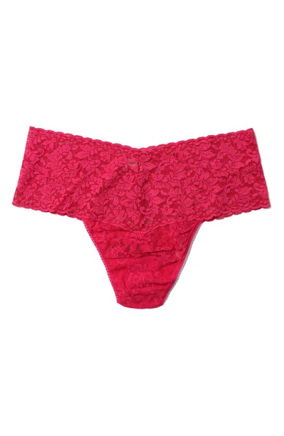 Hanky Panky Women's Plus Retro Thong In Red