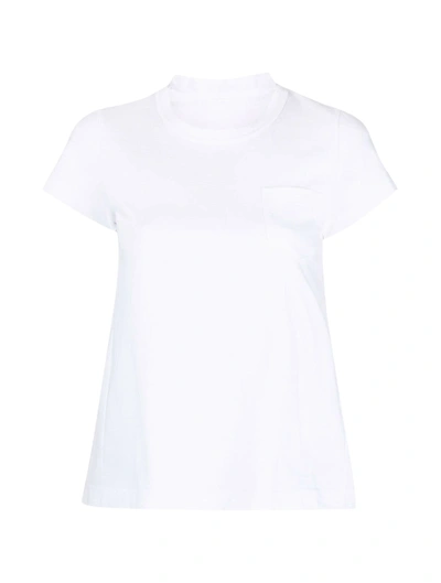Sacai Crewneck T-shirt In White