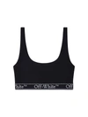 Off-white Logo-underband Crop Top In Black