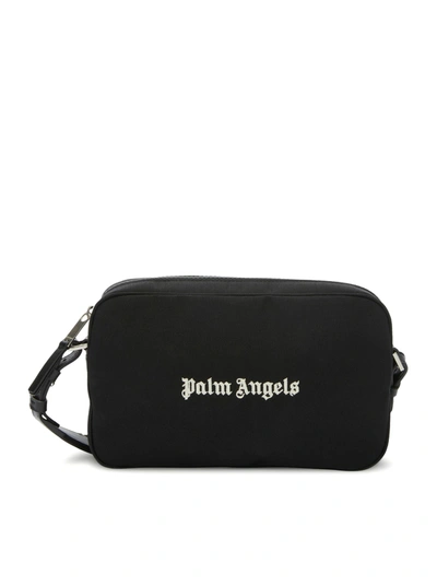 Palm Angels Shoulder Bag With Print In Black