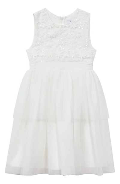 REISS KIDS' ROCHA FLORAL APPLIQUÉ DRESS