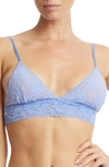 Hanky Panky Signature Lace Padded Triangle Bralette In Blue