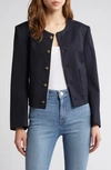 Frame Button-front Jacket In Navy