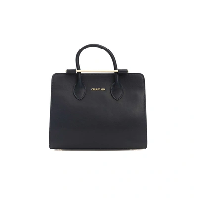 Cerruti 1881 Blue Calf Leather Handbag