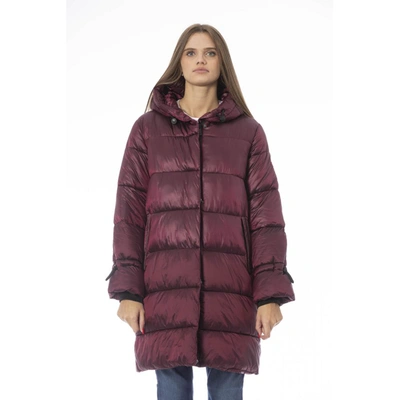 Baldinini Trend Burgundy Nylon Jackets & Coat In White