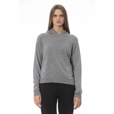 Baldinini Trend Gray Viscose Sweater In Grey