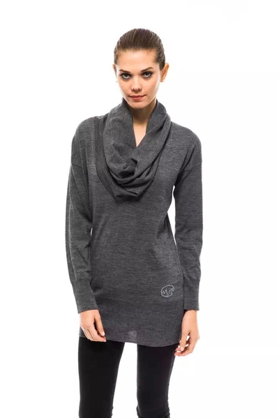 Montana Blu Gray Wool Sweater In Multi