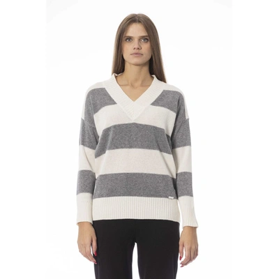 Baldinini Trend Gray Wool Sweater In Grey