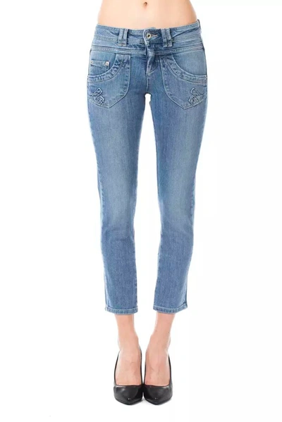 Ungaro Fever Light Blue Cotton Jeans & Pant In Multi