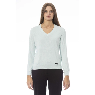 Baldinini Trend Light Blue Polyamide Sweater