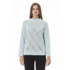 BALDININI TREND LIGHT BLUE WOOL SWEATER