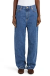 VALENTINO BLEACHED CUFF NONSTRETCH STRAIGHT LEG JEANS