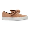 CEDRIC CHARLIER Pink Corduroy Bow Slip-On Sneakers