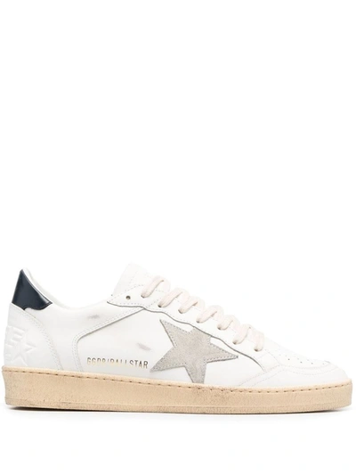 Golden Goose Ball Star Leather Sneakers In White/oth