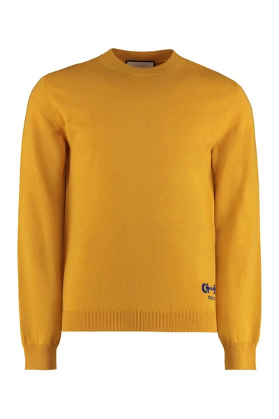 Gucci Knit Cashmere Jumper In Yellow