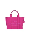 MARC JACOBS MARC JACOBS LIPSTICK PINK LEATHER THE MINI TOTE BAG