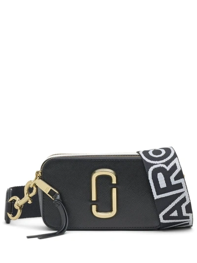 Marc Jacobs Logo-plaque Leather Crossbody Bag In Black