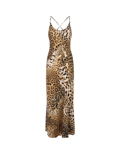 Roberto Cavalli Lingerie Dress With Leopard Print In Multicolor