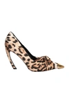 Roberto Cavalli Slingback Le Pettegole Leopard Print In Brown