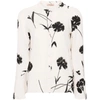 Twinset Floral-print Cady Shirt In Neutrals/black