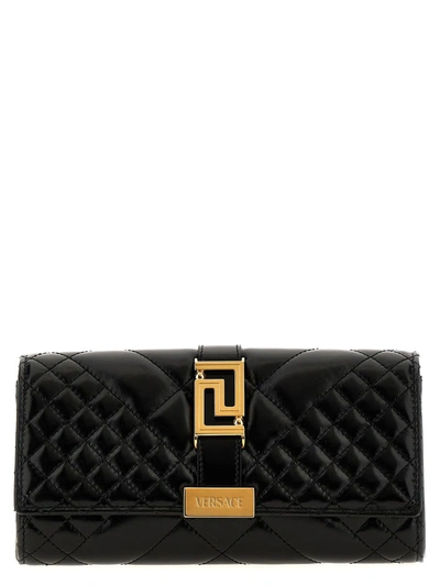 Versace Greca Goddess Clutch Black