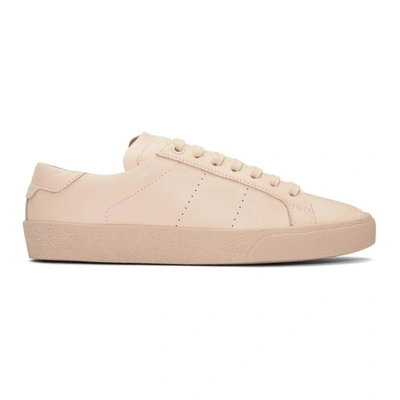 Saint Laurent Court Classic Low-top Leather Trainers In Pink
