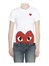 Comme Des Garçons Play Comme Des Garcons Play White Half Heart T-shirt In White