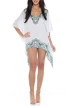 RANEE'S BORDER PRINT COVER-UP TOP