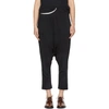 RAQUEL ALLEGRA Black Cropped Slouchy Lounge Trousers